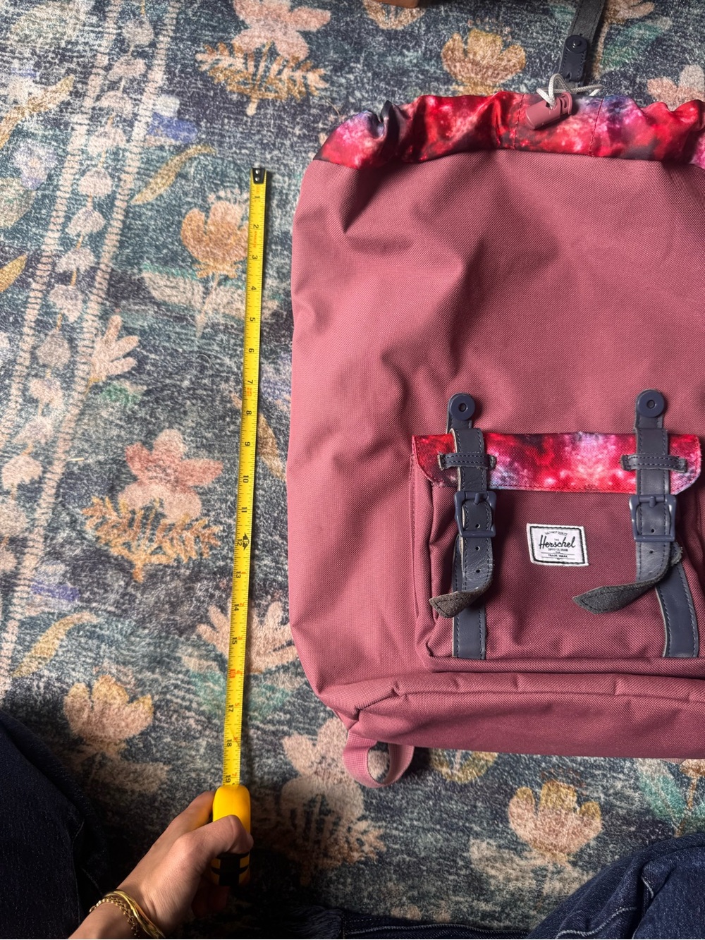 Herschel Supply Company Backpack in Dusty Rose with Navy Straps - Picture 10 of 11